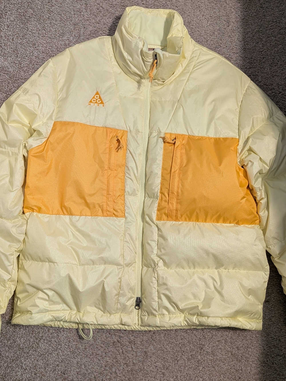 Nike ACG Men's Yellow & Orange Insulated Puffer Jacket